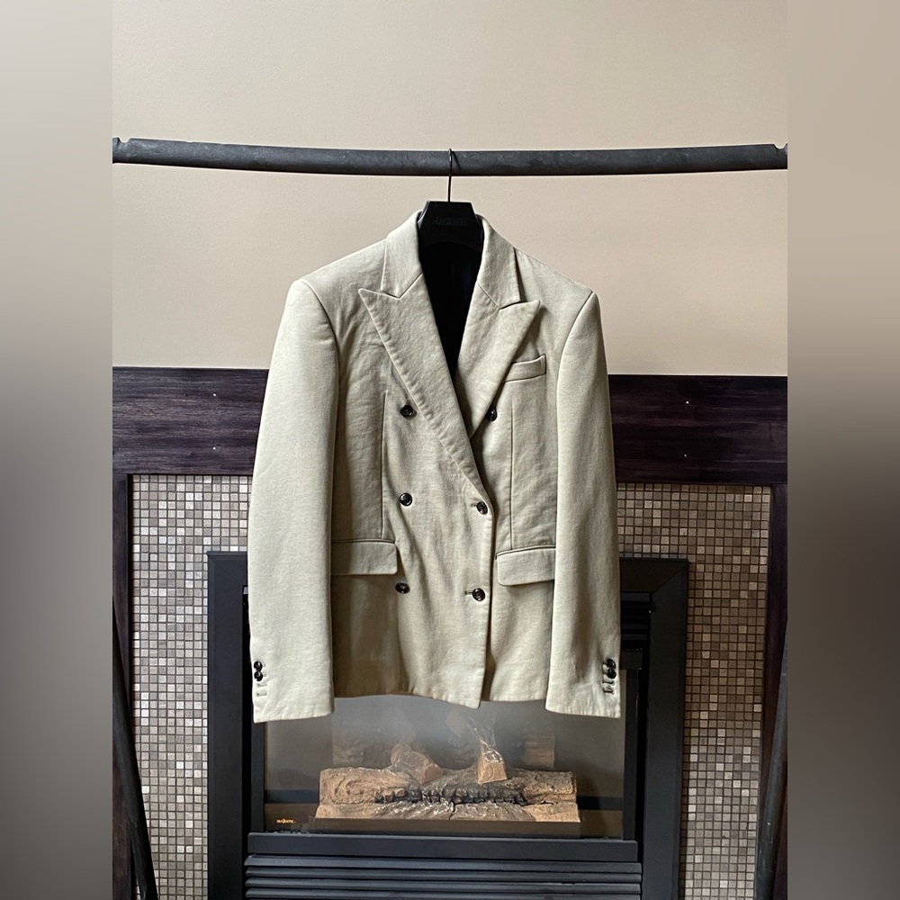 Amiri DoubleBreasted Cotton Blazer Fits Mens M